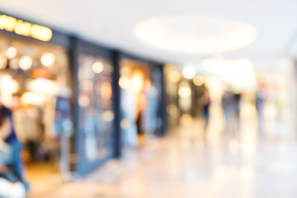 Unfocused Background Of Shopping Mall